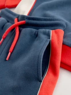 Rouge/Marine - Ensemble haut demi-zip et jogging (3mois à7ans)