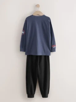 Rouge/Noir - Lot de 2 pyjamas à manches longues (3-16ans)
