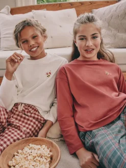 Rouge/vert - Lot de 2 pyjamas tissés à carreaux (3-16ans)