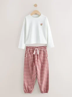 Rouge/vert - Lot de 2 pyjamas tissés à carreaux (3-16ans)