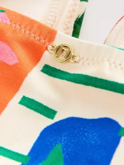 Rouge/Vert Tropical - Maillot de bain Urim Tummy Control à décolleté plongeant