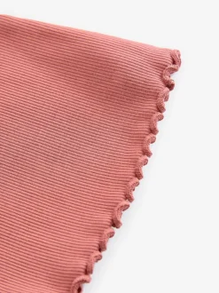 Rouille et rose - Leggings évasés à côtes (3-16ans)