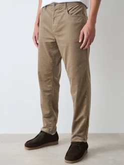 sable - Pantalons Motionflex extensibles en velours côtelé