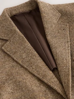 sable - Veste de Costume décontractée en laine Blend