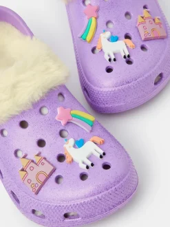 Sabots Angels By Accessorize doublés de fausse fourrure Charm fille