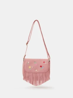 Sac à bandoulière Angels By Accessorize Fille Fleuri Brodé à franges