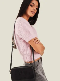 Sac à bandoulière classique en Accessorize en suédine