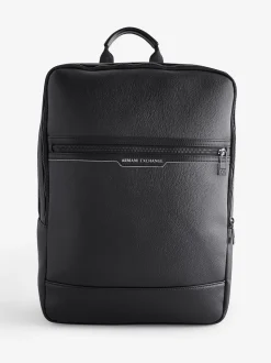 Sac à dos noir avec logo Armani Exchange
