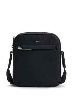 Sac reporter BOSS en cuir grainé en fausse fourrure