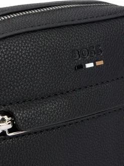 Sac reporter BOSS en cuir grainé en fausse fourrure