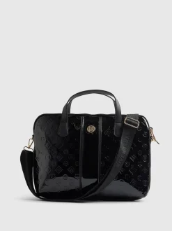 Sacoche pour ordinateur portable River Island vernie Monogram