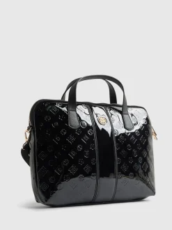 Sacoche pour ordinateur portable River Island vernie Monogram