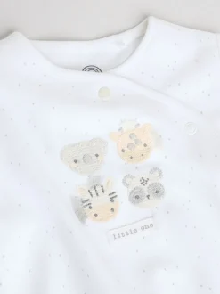 Safari blanc - Combinaisons de nuit pour bébé 3 Pack (0-2ans)