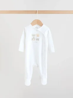 Safari blanc - Combinaisons de nuit pour bébé 3 Pack (0-2ans)
