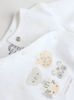 Safari blanc - Combinaisons de nuit pour bébé 3 Pack (0-2ans)