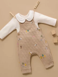 Salopette brodée matelassée Purebaby