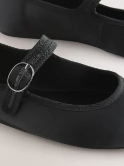 Satin noir - Chaussures Mary Jane à boucle à bout rond Forever Comfort