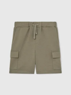 sauge - Short cargo Reiss Oliver Premium en jersey interlock