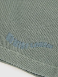 Sauge délavée - Short Reiss Perry en coton brodé