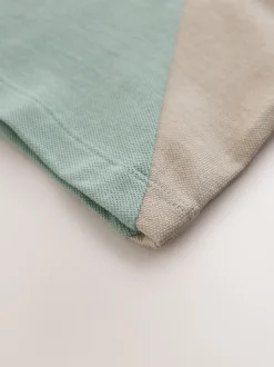 Sauge vert/neutre/blanc - T-shirt color block à manches courtes (3mois-7ans) (3mois-7ans)