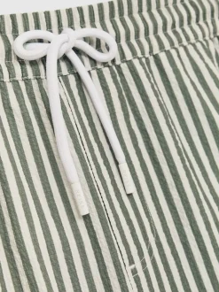 Sauge/blanc - Short de bain Reiss Bay Seersucker Rayure