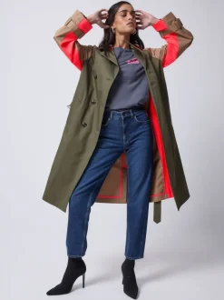 SCAMP & DUDE Trench Color-block