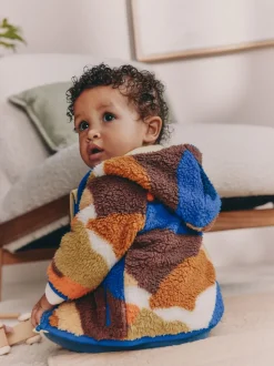 Scène bleue à capuche - Veste en polaire bébé (0mois-2ans)