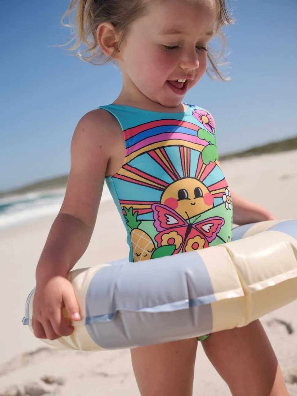 Scène de plage multicolore - Maillot de bain (3mths-7yrs)