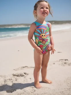 Scène de plage multicolore - Maillot de bain (3mths-7yrs)