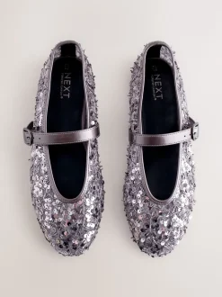 Sequins en étain - Chaussures Forever Comfort® Mary Jane avec ornements de sequins