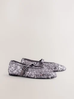 Sequins en étain - Chaussures Forever Comfort® Mary Jane avec ornements de sequins