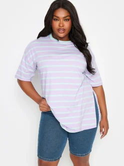 Short cycliste Yours Curve Pull On en jean stretch