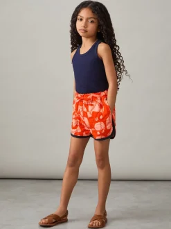 Short matelassé Reiss Josanna en coton à imprimé graphique