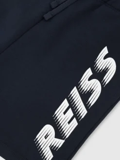 Short Reiss Terek en coton à cordon de serrage et imprimé logo