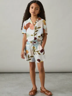 Short Reiss Tommi imprimé avec cordon de serrage à la taille