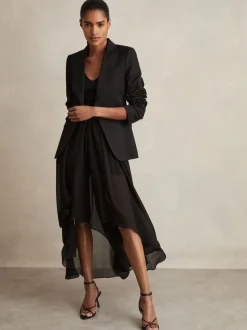 Short taille haute à superposition transparente Reiss Lucie