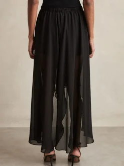 Short taille haute à superposition transparente Reiss Lucie