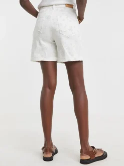 Shorts JD Williams en Denim Brodé Fleuri