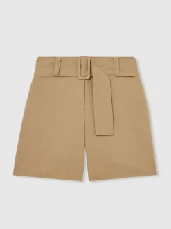 Shorts Reiss Harper ceinturés en coton mélangé et lin
