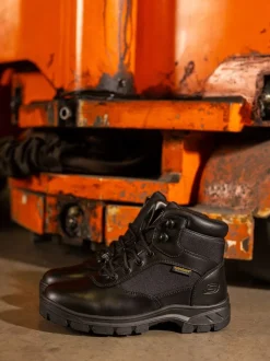 Skechers Mens Wascana Benen Waterproof Tactical Slip Resistant Boots