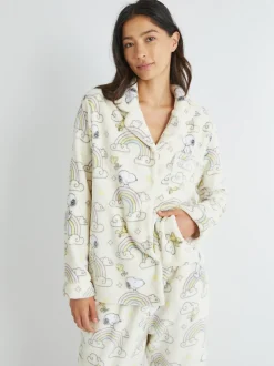 Skinnydip Peanuts x Skinnydip Snoopy Ensemble pyjama en polaire arc-en-ciel