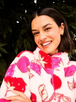 Skinnydip Polaire longue cerise et fraise