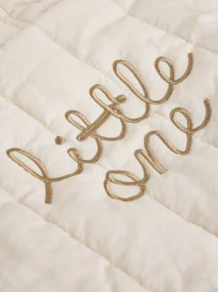 Slogan écru Little One Back - Combinaison de bébé matelassée en nylon