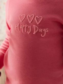 Slogan rose/jaune - Lot de 3 pyjamas confortables imprimés (9mois à12ans)