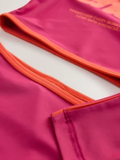 Slogan rouge/orange - Bikini à manches longues (3-16ans)