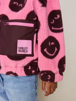 Smiley rose/baie - Zip Up Borg Jacket (3-16yrs)
