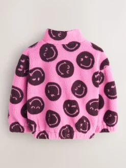 Smiley rose/baie - Zip Up Borg Jacket (3-16yrs)