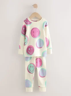 Sourire rose/vert - Lot de 3 pyjamas Snuggle (9mois-12ans)