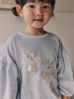 Souris bleue - Pyjama en laine polaire (9mths-10yrs)