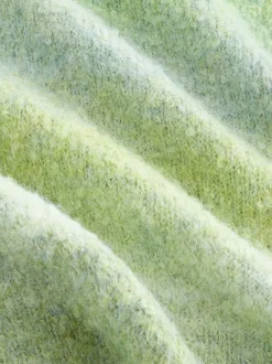 Spacedye vert - Pull à poche bouclée à col droit